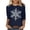 Navy, variant on Raeneomay Women's Tee 3/4 Sleeve Crewneck Relaxed Fit Christmas