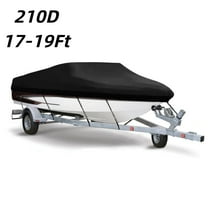 Boat Cover, Heavy Duty Waterproof Trailerable Boat Cover for V-Hull, TRI-Hull, Runabout Boat, Pro-Style Bass Boats, Fits up to 17-19ft Long and 96 in Wide