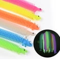 thumbnail image 4 of 1-6 piezas de divertidos juguetes antiestrés con forma de unicornio, con forma de gusano, cuerda elástica de TPR, para aliviar el estrés y el autismo, 4 of 5