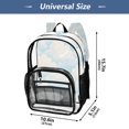 thumbnail image 4 of Ttyddzy Clear Backpack Heavy Duty PVC Transparent Backpack for College Workplace, Blue Clouds, 4 of 8