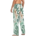 thumbnail image 5 of Hibiscus Flower and Palm Leaves Men's Pajama Pants Lightweight Sleepwear Bottom Lounge Pants, 5 of 6