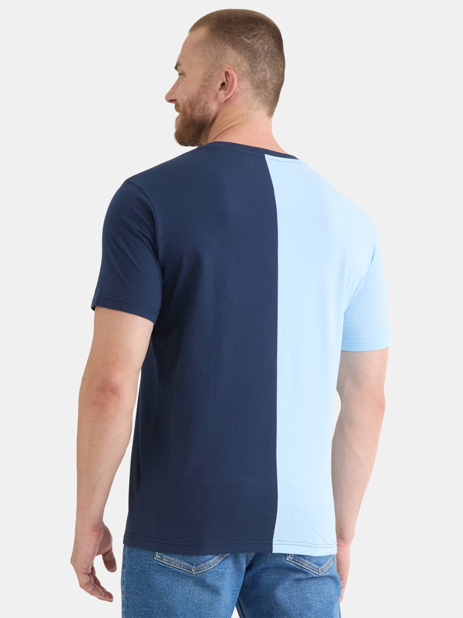 Superman Men's and Big Men's Two Tone Graphic Tee with Short Sleeves, Sizes S-3XL