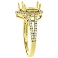 thumbnail image 3 of 14K Yellow Gold Natural Morganite Ring Pear Shape 9x7 mm Diamond Accents, size 7.5, 3 of 3