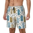 thumbnail image 2 of Uemuo Cartoon Poodle Dog Pattern Mens Swim Trunks Quick Dry Board Shorts with Mesh Lining, Stretch Beach Shorts Quick Dry No-Chafing Board Shorts-3X-Large, 2 of 9