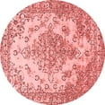 thumbnail image 1 of Ahgly Company Indoor Round Oriental Red Industrial Area Rugs, 5' Round, 1 of 4