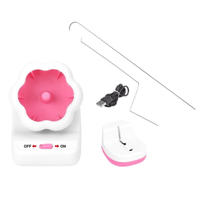 CSChome Automatic Beading Machine Kids DIY Jewelry Making Electric Bead Spinner Bracelet Clay Bead Spinner Automatic Bead Bowl with Thread and Needles