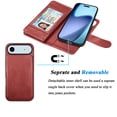 thumbnail image 5 of Tiflook Wallet Case for iPhone 17 Air 6.5" 5G 2025, PU Leather ID Cash Credit Card Slots Holder Carrying Pouch Folio Flip Cover [Detachable Magnetic Hard Cases] Lanyard - Wine Red, 5 of 6
