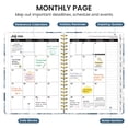 thumbnail image 2 of Planner 2026-2027, Academic Monthly and Weekly Calendar Planner for Women, July Hardcover Pretty Agenda Planner Book with Tabs, Spiral Daily Organizer for School Office Home Supplies, 6.3" x 8.5", 2 of 7