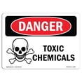 thumbnail image 1 of SignMission OS-DS-D-35-L-1591 OSHA Danger Sign - Toxic Chemicals, 1 of 1