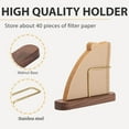thumbnail image 2 of RUseeN Cone Coffee Filter Holder Storage, Walnut Coffee Filter Container for Coffee Bar/Home/Office, Compatible with #1/#2/V60 Coffee Filter,1PCS, 2 of 7