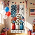 thumbnail image 5 of 70.87x35.43 Inch Polyester Independence Day Door Cover， Patriotic Front Door Banner with Rope for 4th of July Anniversary Celebration Home Decor, 5 of 6