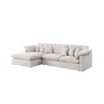 thumbnail image 2 of Eloise 121"W Chenille Sectional Sofa with Left-Facing Chaise, 6 Throw Pillows, 2 of 6
