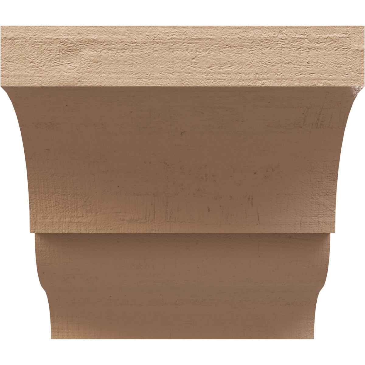 7"W x 7"D x 7"H Wide Asheboro Rough Cedar Woodgrain TimberThane Corbel, Primed Tan