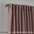 thumbnail image 3 of 3S BROTHERS Solid Linen Look Curtains Drapes Home Decorative Set of 2 Panels Linen Window Curtains Hanging Back Tap & Rod Pocket Nursery Room Bedroom Office - Rose Pink 52"x84" Each, 3 of 7