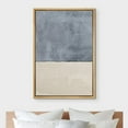 thumbnail image 3 of IDEA4WALL Framed Canvas Wall Art Watercolor Blue & Gray Color Blocks Modern Art Nordic Minimalism Abstract Digital Art Contemporary Artwork for Living Room, Bedroom, Office - Natural 24"x36", 3 of 5