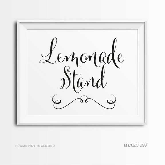 Lemonade Formal Black & White Wedding Party Signs