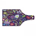 thumbnail image 1 of Love Cutting Board, Love Sixties Inspired Arrangement of Various Retro Elements Heart Feather Love, Decorative Tempered Glass Cutting and Serving Board, Wine Bottle Shape, Multicolor, by Ambesonne, 1 of 1