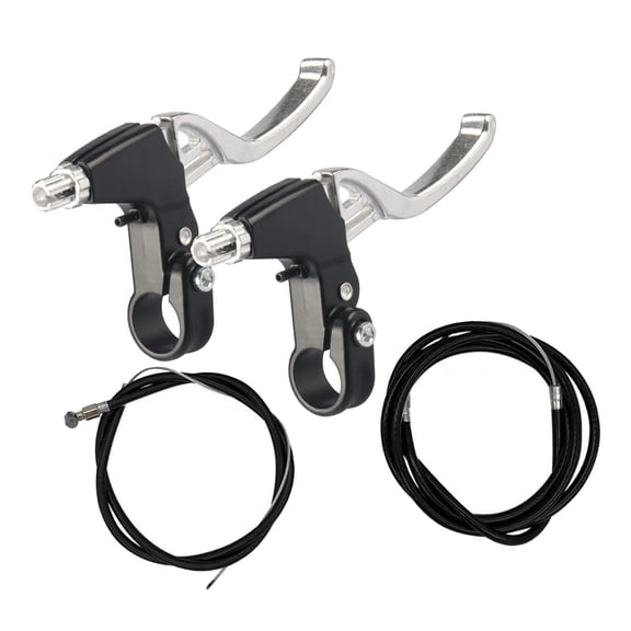 lacooooppia Bike Brake Levers Set Front and Rear Brake Set Replacement Grip Repairing Mountain Bike Handlebar Parts for Home Cycling Shop silver