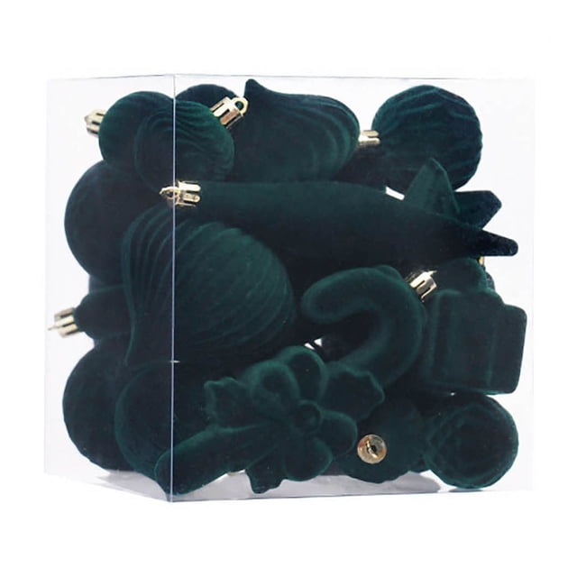 WIFKLSIIPG Clear Glitter Hanging Shatterproof Baubles for Home