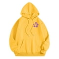 thumbnail image 4 of WENWU Womens Hoodies Long Sleeve Womens Pullover Hoodie Oversized Hoodie for Women Yellow Hoodie Y2k Fall Outfits for Women 2025 Trendy Trendy Womens Clothes, 4 of 7