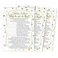 thumbnail image 1 of Inkdotpot Bridal Wedding ShowerGameBachelorette Party ActivityGameCards 50-PackGold ConfettiWhy Do We Do That, 1 of 7