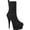 Black/Black Matte Textile, variant on Women's Pleaser Delight 1002 Sock Like Style Ankle Boot