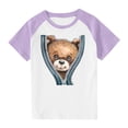 thumbnail image 1 of RXIRUCGD 2025 Vêtements d'Été pour Enfants Tout-Petits Garçons Filles Mode Mignon Col Rond Imprimé Manches Courtes Haut, 1 of 7