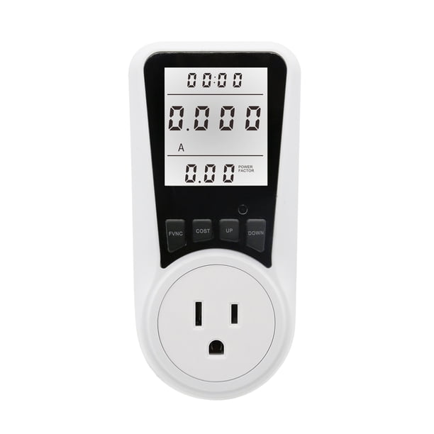 Pantalla LCD Consumo de electricidad Medidor de potencia Toma de corriente Energía Vatios Voltaje