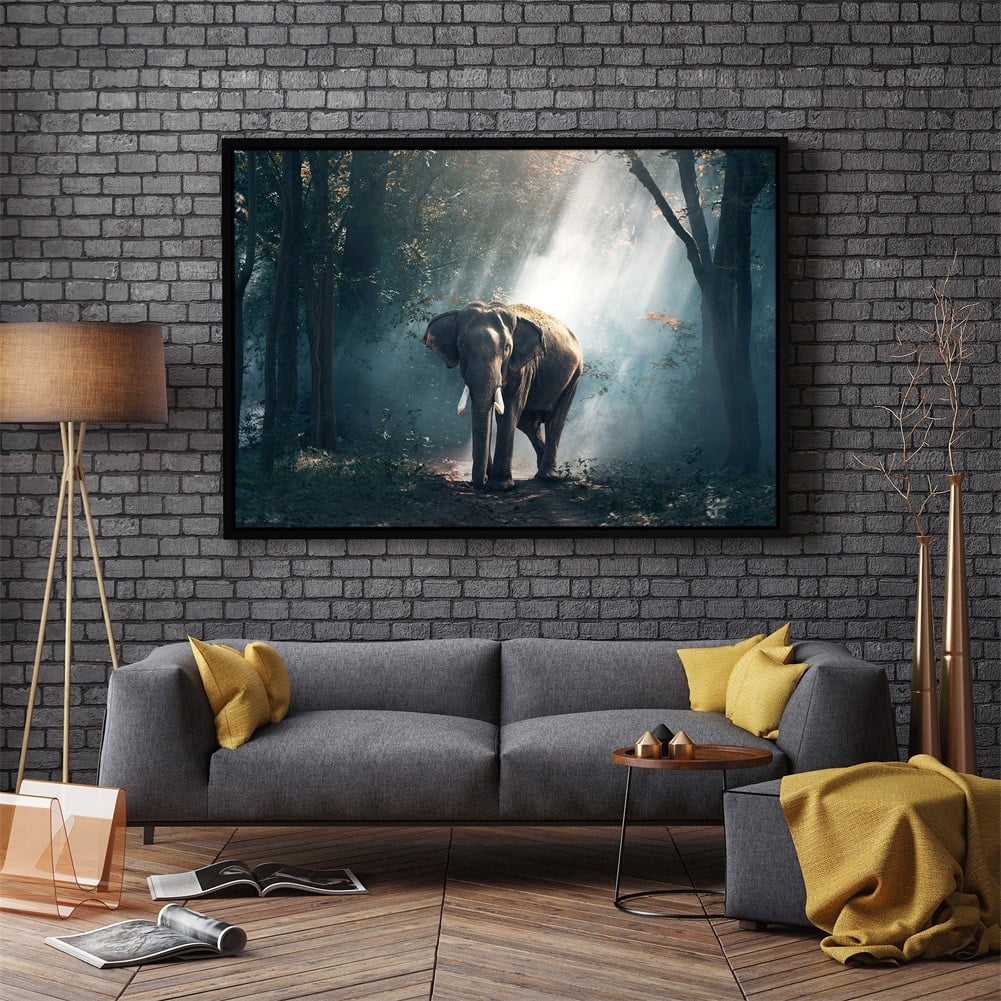 60*40cm 23x15inch Elephant In The Forest Art Decor Poster Canvas Paintings Prints Home Office Wall Décor Picture