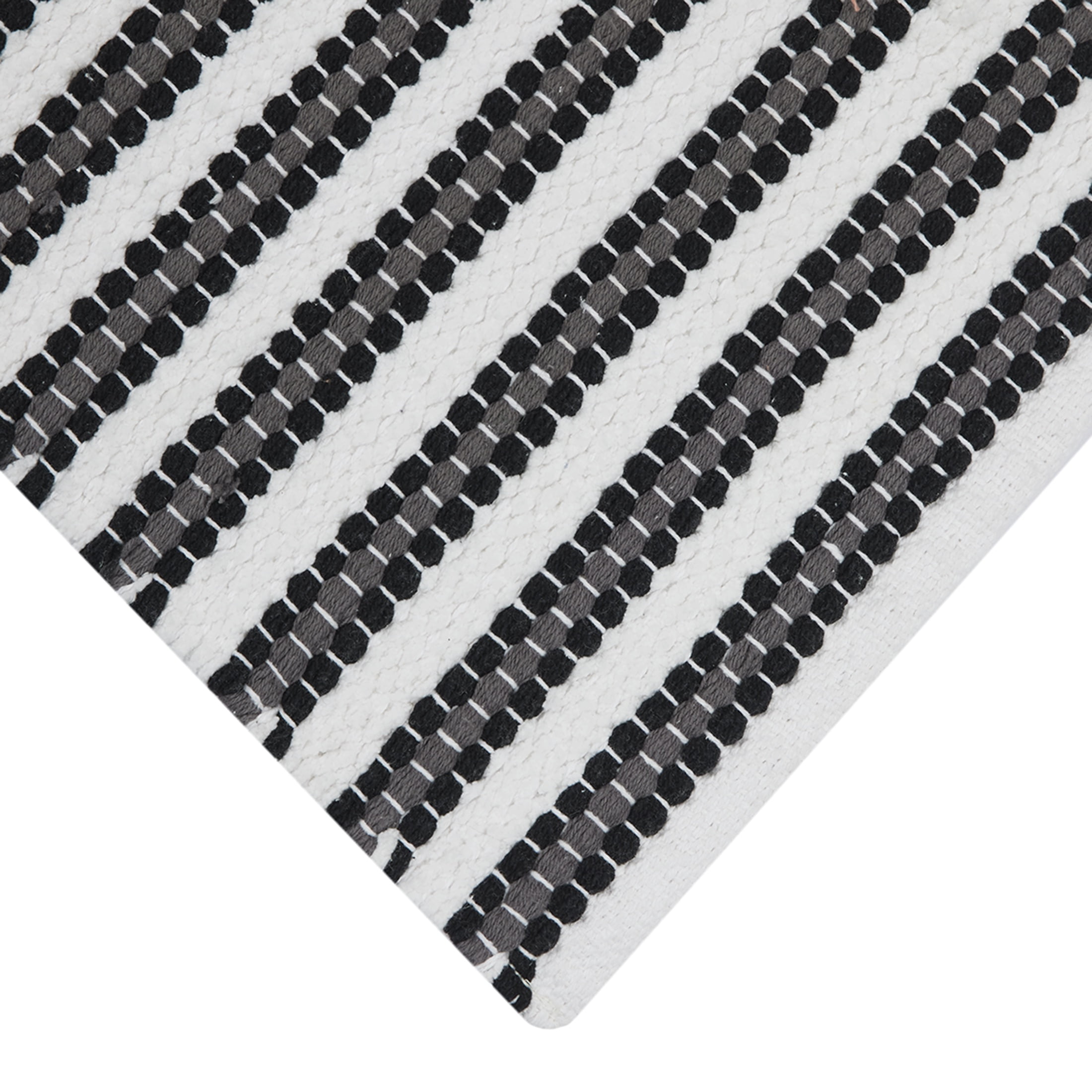 Mainstays Performance Handwoven Cotton Bath Rug, Soothing Gray, 17" x 24"