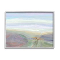 Abstract Pastel Canyon Landscape Abstract Graphic Art Gray Framed Art Print Wall Art