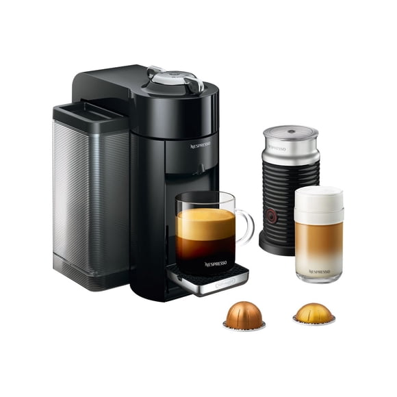 Nespresso Vertuo Coffee and Espresso Machine by De'Longhi with Milk Frother, Piano Black