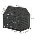 thumbnail image 3 of Pefilos 45" Heavy Duty Metal Dog Crate with 4 Universal Wheels, Dog Kennel for High Anxiety Large/Extra Dogs, Indoor Large Dog Cage, Black, 3 of 8