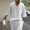 White, variant on ZZwxWA Mens Casual 2 Piece Outfits Knit V Neck Short Sleeve Tshirts and Shorts Set Tracksuits with Pockets up to 65% Off