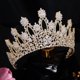 thumbnail image 4 of Zircon Hair Jewelry CZ Party Headpieces para mujer, lujo Cubic Zirconia Wedding Bridal Tall Tiara and Crown ShuxiuWang 1327537025405, 4 of 5