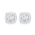thumbnail image 2 of Rosec Jewels Lab Grown Diamond Stud Earrings for Women (5 mm, 1 Ct, EF-VS Quality) - Valentines day Gift, 925 Sterling Silver, 2 of 6