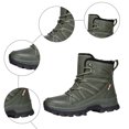 thumbnail image 7 of Womens Winter Boots Fuzzy Lined Thickened Warm Waterproof PU Leather Lace up Snow Booties Nonslip Thick Sole Outdoor Hiking Shoes AG Size 7.5, 7 of 7