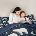 thumbnail image 5 of Homewish Polar Bear Family Bedding Comforter Set, Cartoon Animal Wildlife Twin Comforter Sets, Mystic Stars Moon Galaxy Reversible Bedding Set, Lightweight Room Decor, 2-Piece, 5 of 8