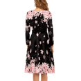 thumbnail image 3 of FKELYI Sakura Women Dresses Aesthetic Size L Soft Women Long Sleeve Dress to Look Thin Durable Women's Wear to Work Dresses, 3 of 4