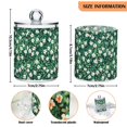 thumbnail image 5 of Yayeee 2 Pack Qtip Holder Bathroom Cotton Swab Canister with Lid Clear Dispenser Set, Small White Flowers, 5 of 6
