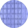 thumbnail image 1 of Ahgly Company Indoor Round Checkered Blue Modern Area Rugs, 7' Round, 1 of 4
