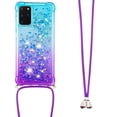 thumbnail image 3 of Funda para Samsung Galaxy S20 Plus 5G Brillantina Líquida Divertida Reluciente y con Cristales en Movimiento Cuerpo Cruzado con Cordón Ajustable, 3 of 5