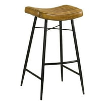 Bayu Leather Upholstered Bar Stool Antique Camel (Set of 2)