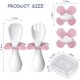 thumbnail image 2 of Cuchara y tenedor para bebés, cubiertos ergonómicos Los cubiertos de aprendizaje ergonómico facilitan la autoalimentación (blanco), 2 of 5