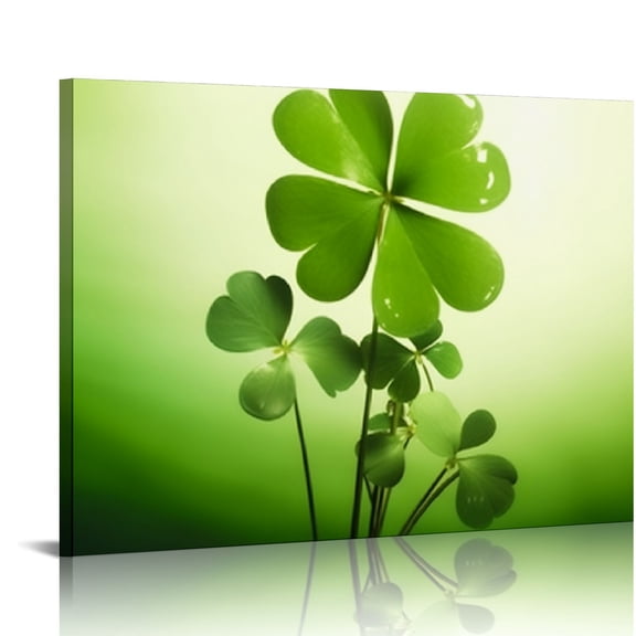 JRXY Green Leaves Canvas Wall Art - Summer Sunshine Leaves Picture - Magnolia Maple Leaf Poster for Bathroom - Contemporary Green Prints Framed Wall Decor 20x16in