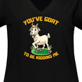 thumbnail image 4 of Inktastic Funny Goat Kid Joke Women's Plus Size V-Neck T-Shirt, 4 of 5