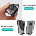 thumbnail image 4 of Key Fob Cover Compatible with Lexus ES250 ES350 GX550 LX600 LS500 LC500h NX300h RX350 RX450h UX200 2018-2025 Keychain Case Holder Protector,Gray, 4 of 6