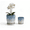 Blue White, variant on MDJ Pottery Set of 2 Ceramic Orchid Pots, 7.48 + 5.51 inch Plant Pots with Drainage Holes and Saucer for Repotting, Hollow-Out Planter for Plant Indoor and Outdoor (Green White)