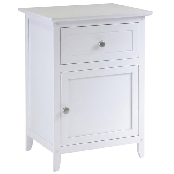 Winsome Eugene Accent Table, Nightstand, White Finish