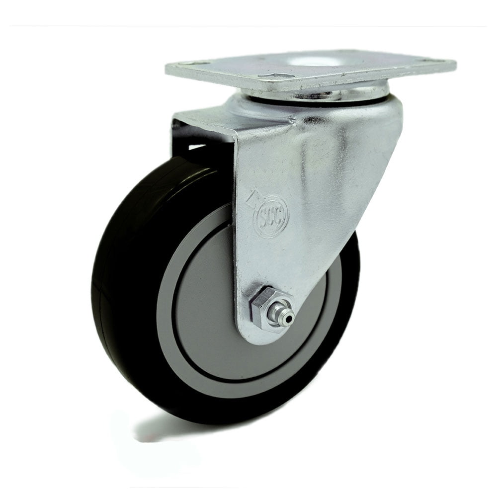 Regency 600CSW415 U-Boat Utility Cart Replacement Caster – 4 Inch Black Polyurethane Wheel - High Quality Replacement Caster - Service Caster Brand